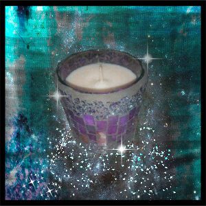 Goddess 33 Candles - Large Purple Mosaic